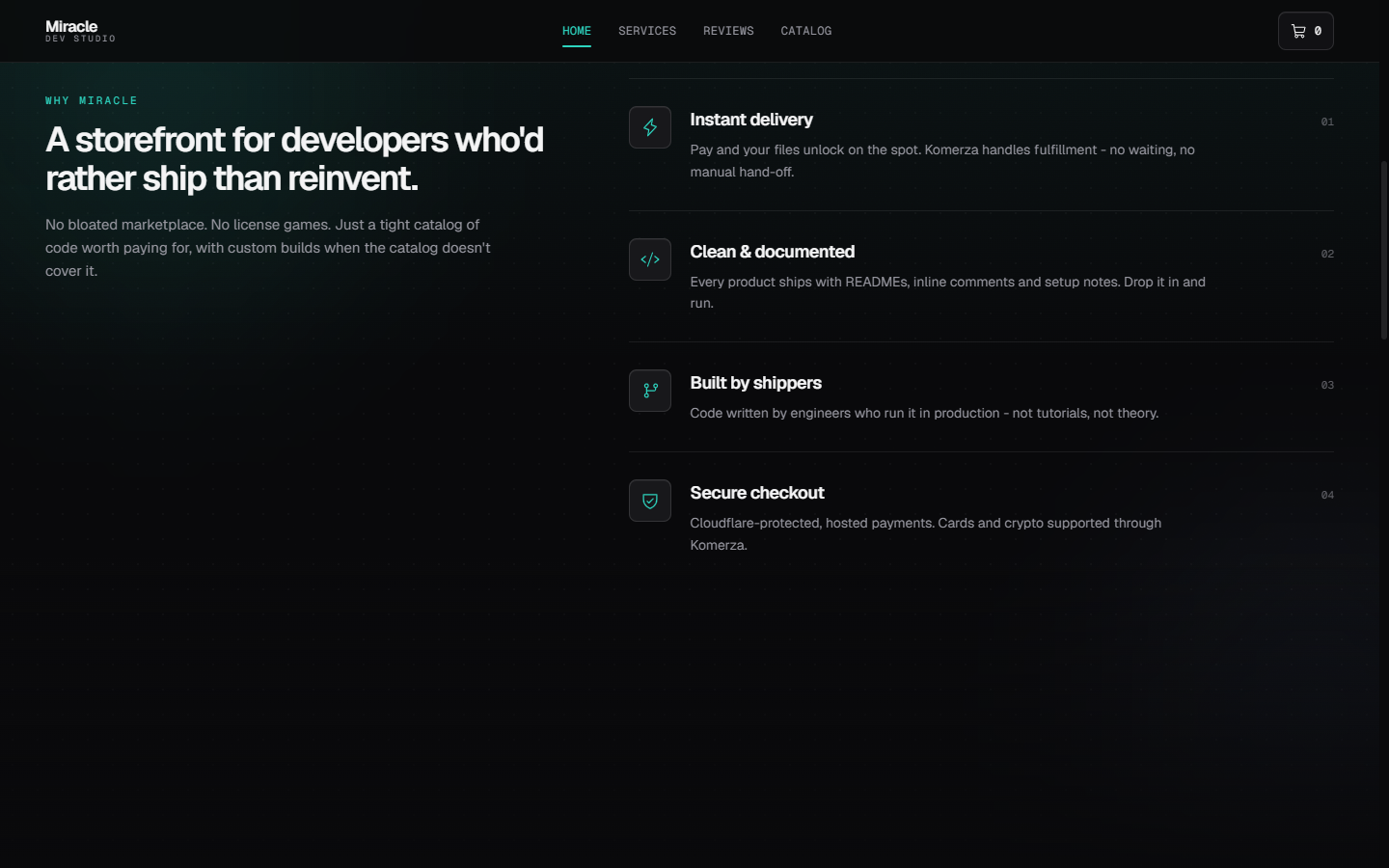Komerza Custom Storefront, screenshot 3